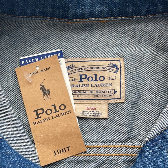 Polo Ralph Lauren Mens Alpine Racing Polo Ski Bear Denim Trucker Jacket Sz S New - Picture 13 of 16